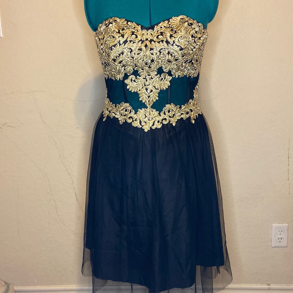 Black and Gold Cocktail Dress